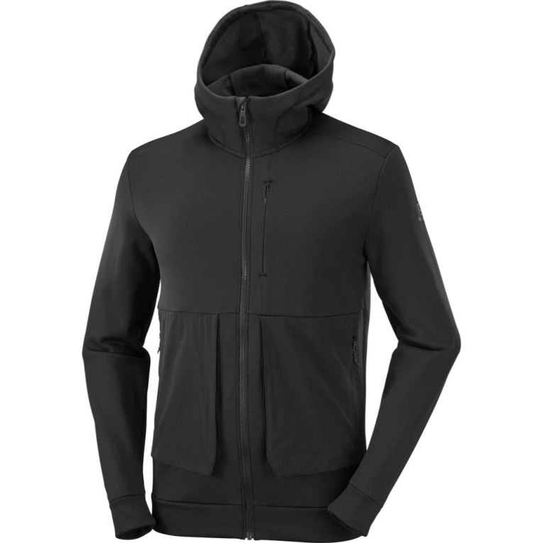 Chaquetas Salomon Essential Warm Fleece Hombre Negros | MX DCAT270